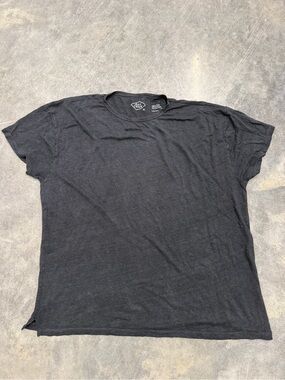 Alex Crane European Linen Crewneck T Shirt Black Extra Large XL